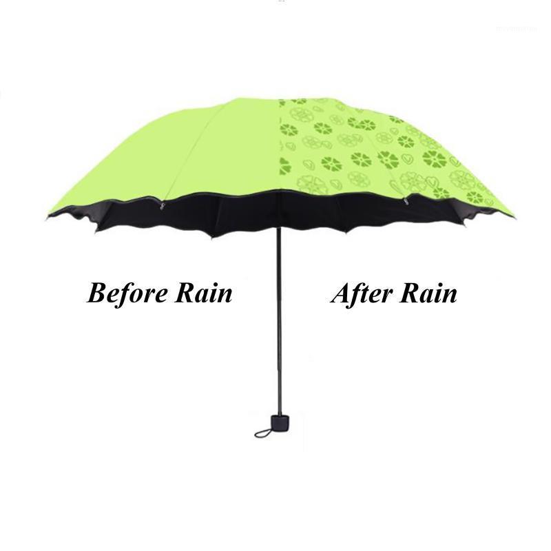 

New fashion Water Encounter Flowering Sunny Umbrella Lady UV Protection Solid Color flower after rain Umbrella Travel1