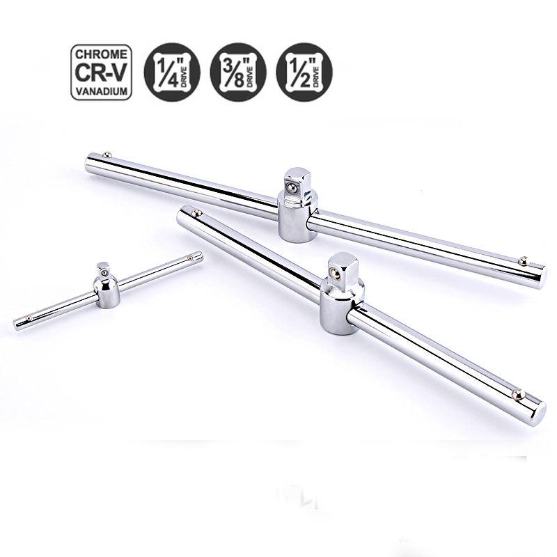 

1/4" 3/8" 1/2" Drive Socket Wrench Extension Sliding Bar T-handle Socket Extension Connection For Ratchet Driver Auto Repair