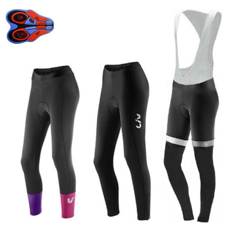 

Women LIV Black/red summer autumn Cycling Pants 9d Gel Pad Bike Bicycle Trousers Long Culotte Ciclismo Cycling Wear Tights1
