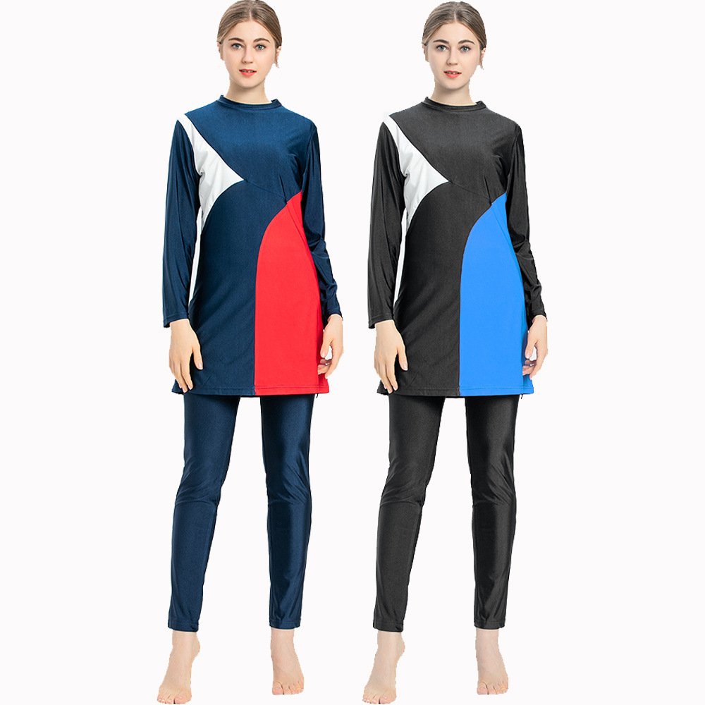 

3 Pieces Sets IMuslim Swimwear slamic Women Full Coverage Beach Sun Protection Sports Suits Bathing Suit Swim Surf Wear Swimsuit, White