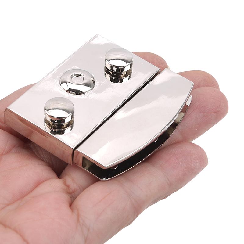 

Briefcase Spring Lock Snap Decor Clasps Closure Leather Craft Diy Hardware Accessories Rectangular Metal Press Push Lock Bags