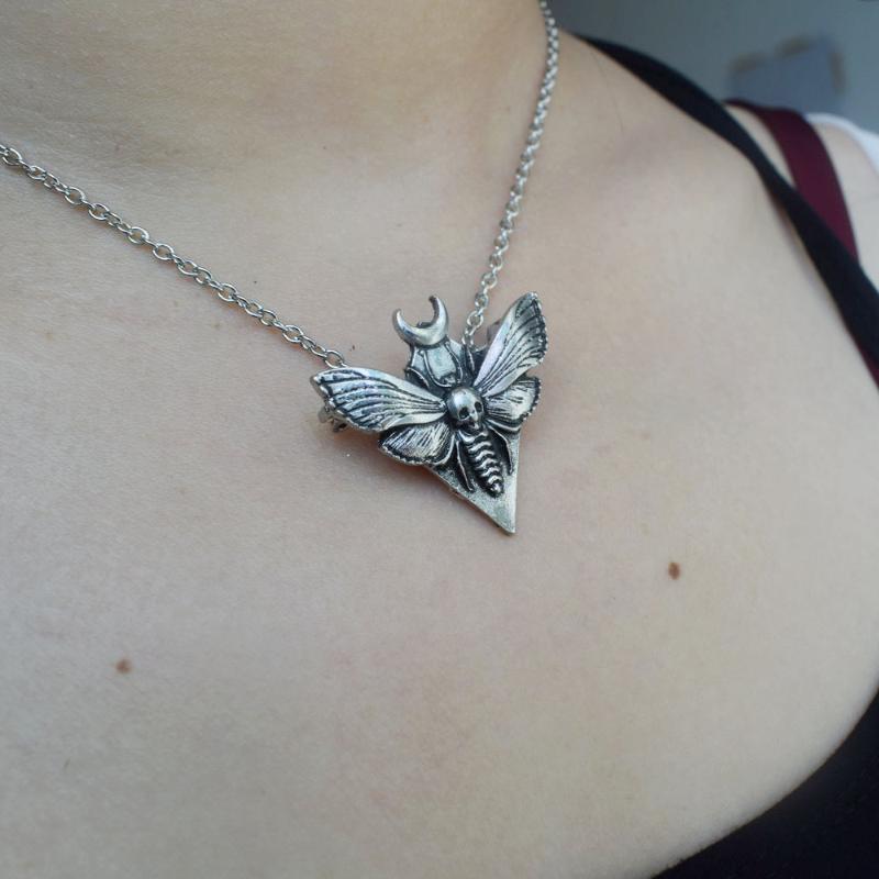 

Death's Head Hawkmoth necklace Moon Moth pendant