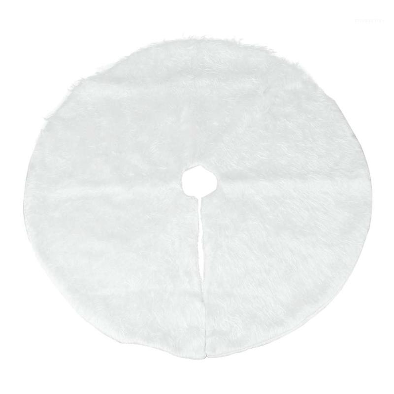 

Long Snow Plush Christmas Tree Skirt Base Floor Mat Cover Xmas Party Ornament Home Decoration Accessories1