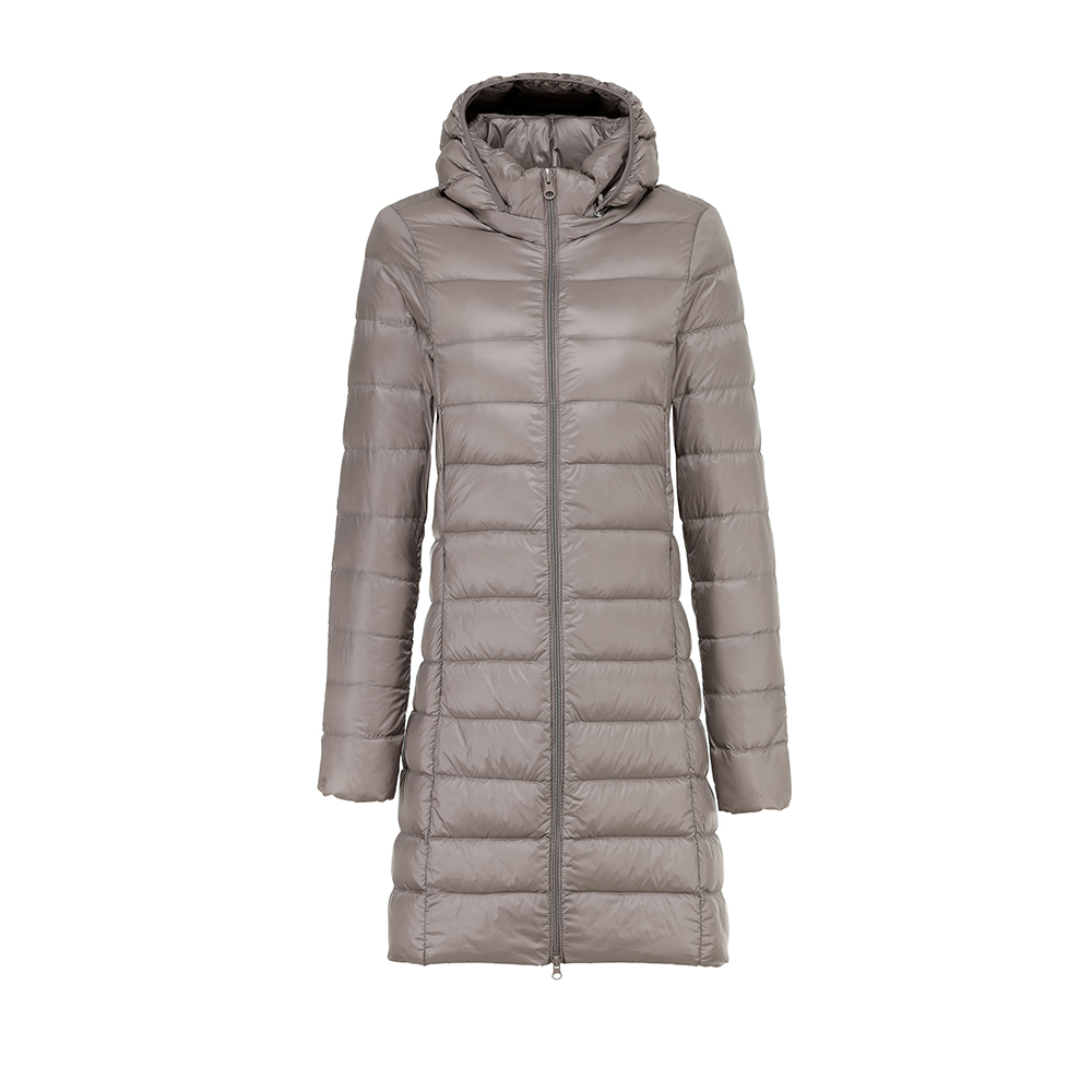 

2020 Jackets Woman 2020 Long Winter Female Ultra Light White Duck Down Jacket Hooded Parka with Removable Hat Gukb, Rose.