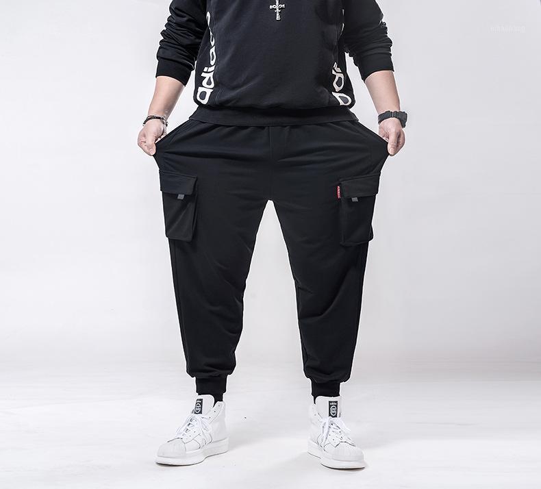 

Organ Bag Large Size High Waist Stretch Harem Casual Trousers Print Black Color Zipper Small Feet Pants 7xl1