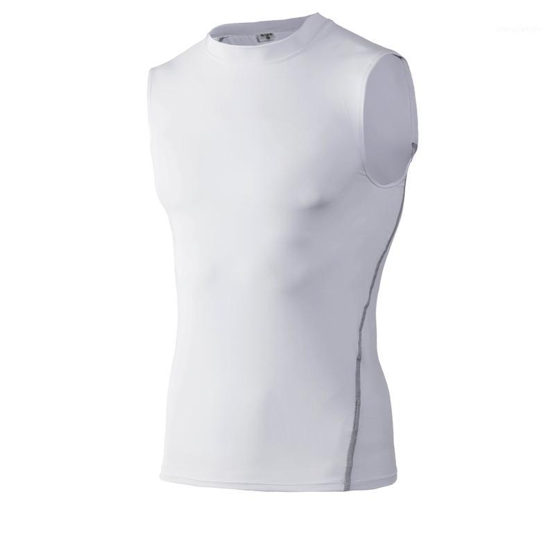 

2020 New Sports Top Men' Vest Gym Sleeveless Shirt Men Compression Tank Top Summer Gym Fitness Cycling White Running Vests1, Black