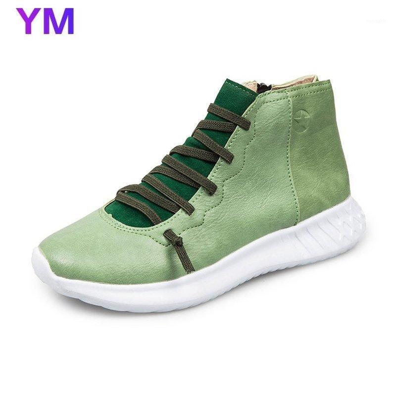 

2020 New Boots Autumn Winter Retro Punk Women Boots Fashion Genuine Leather Ankle Zapatos De Mujer Wram Botas Mujer 35-431, Black