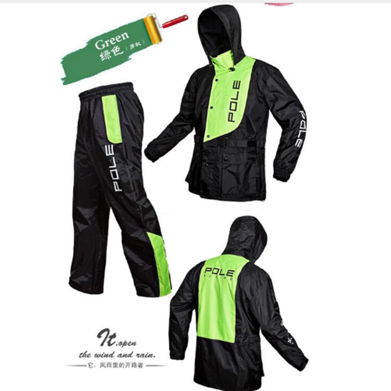 

Raincoat Outdoor Man Woman Sports Fishing Large Waterproof Suit Motorcycle Rain Jacket Poncho Raincoat Men Polyester 60YY012, Red