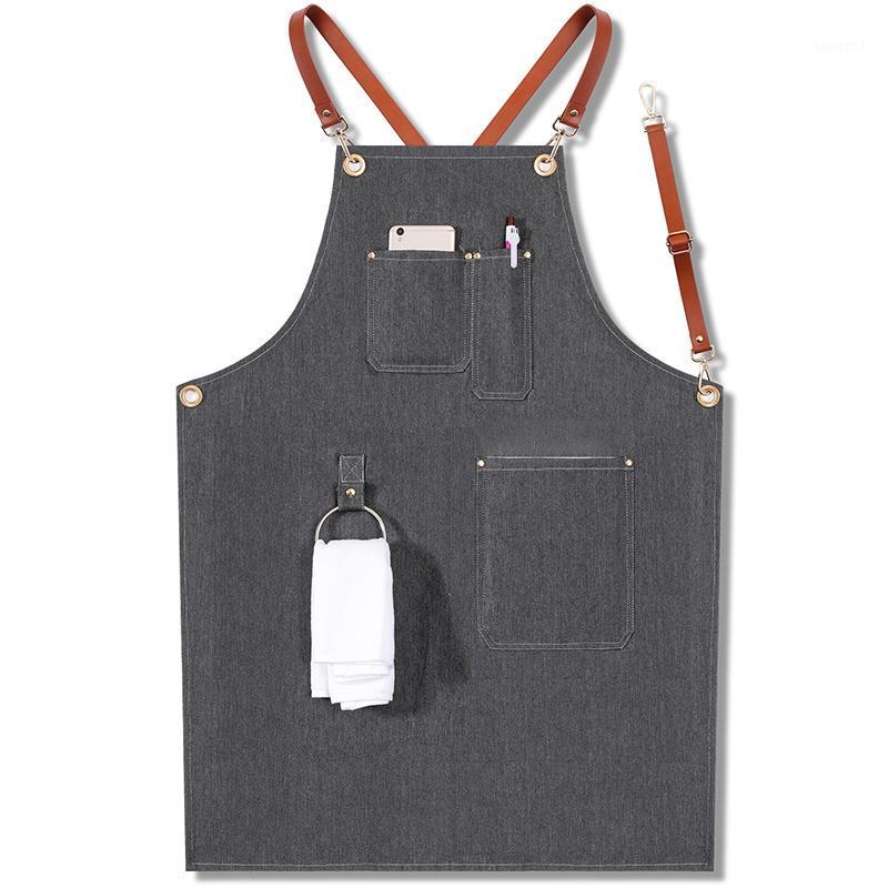 

Denim BBQ Cleaning Apron Cooking Apron Kitchen Bib Chef Florist Bartender Neutral Cowboy Antifouling Waiter1
