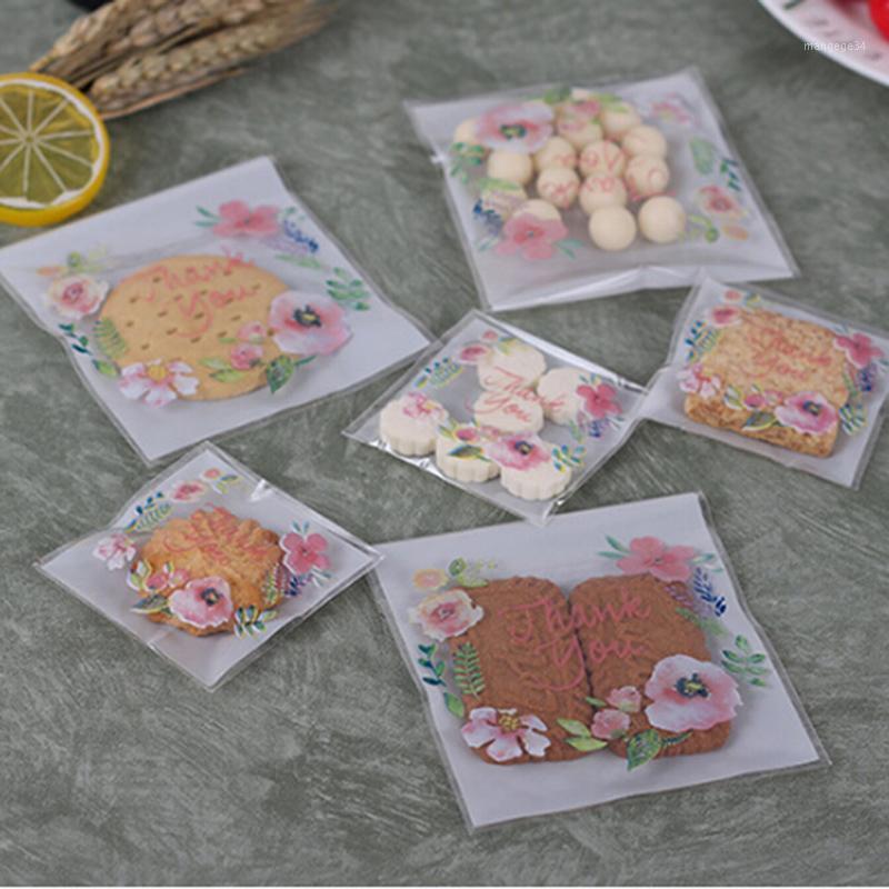 

100 Pcs Thank You Candy Cookie Bags Wedding Birthday Party Craft Self-adhesive Plastic Biscuit Packaging Gift Bag1