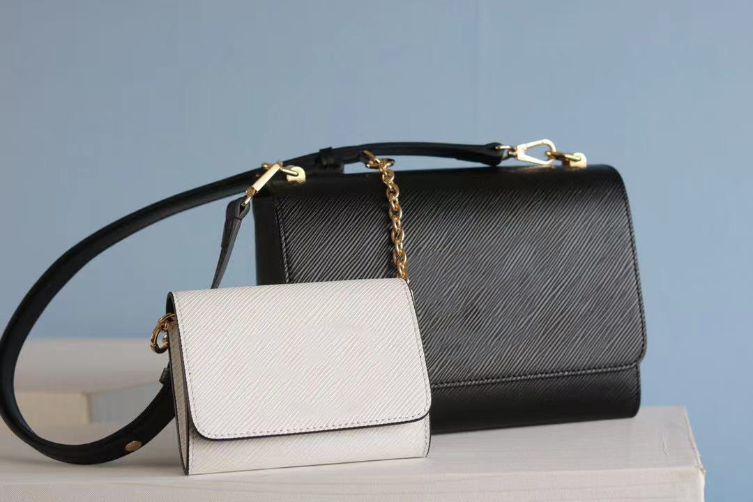

Classic Original high quality luxury designer bags purse Twist and Twisty handbag leather shoulder bag Crossbodys handbags two color 50336
