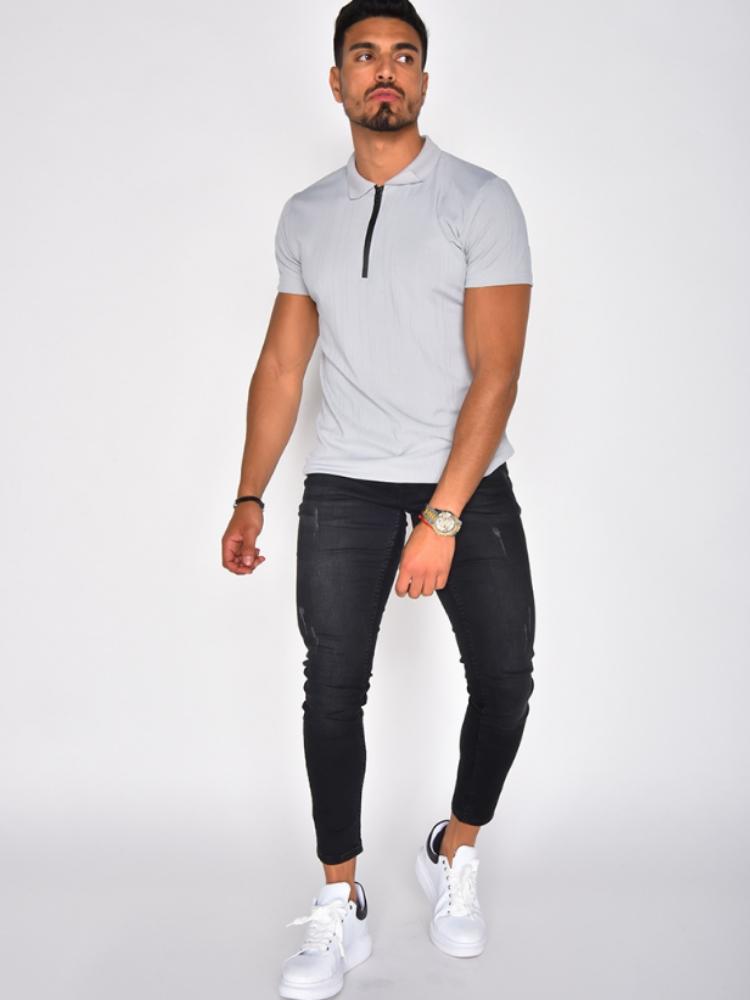 

Men New Abrasion Skinny Jeans High Quality Casual Slim Elastic Black Jeans Male Pencil Denim Trousers 2021