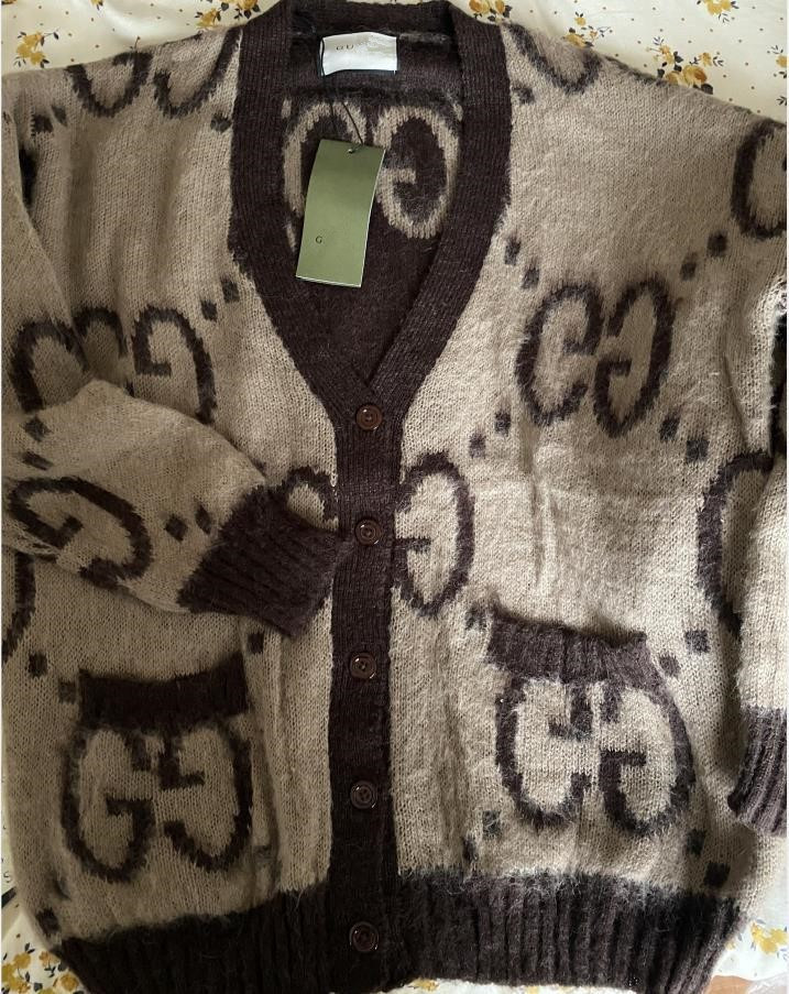 

Women' Knits sweater Designer brand Outerwea original label Seahorse cardigan sweater unisex coat Warm and lazy autumn winter style retro fashion letters jacquard, Brown