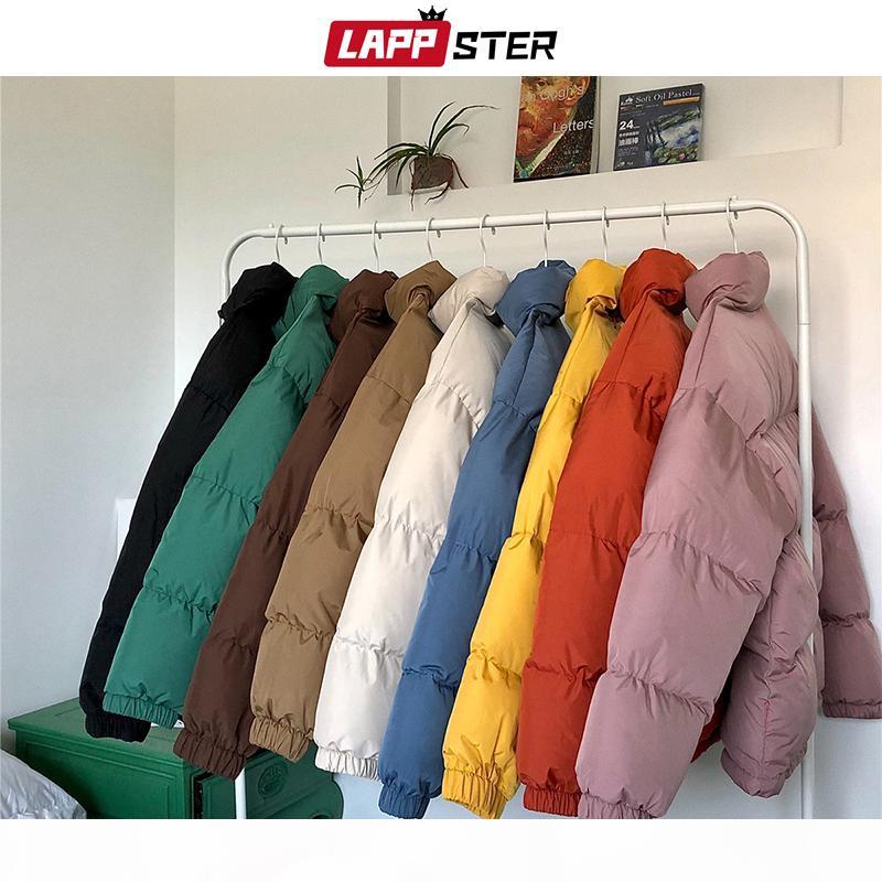 

LAPPSTER Men Harajuku Colorful Bubble Coat Winter Jacket 2020 Mens Streetwear Hip Hop Parka Korean Black Clothes Puffer Jackets