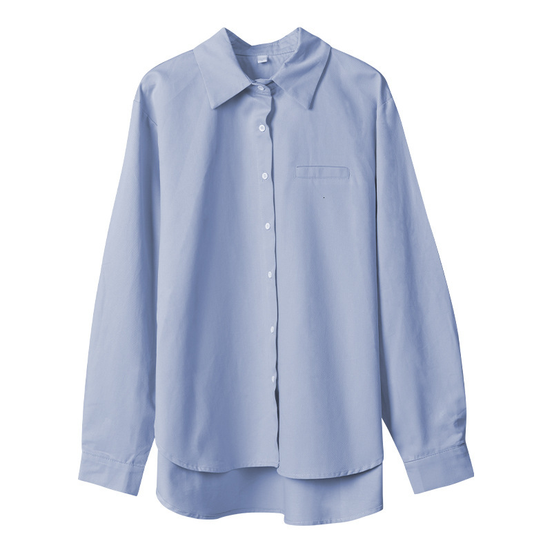 

New 2021 Spring Turn Down Collar Cotton Material Womens Tops and Blouses Fashion Women Shirt Blusas Roupa Feminina Nqes, Pink