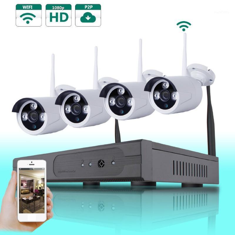 

4PCS 2.0Megapixel 1080P Wireless Outdoor IP Camera System Nightvision 4CH Security 1080P HD Network Wifi NVR Kit Smartphone view1