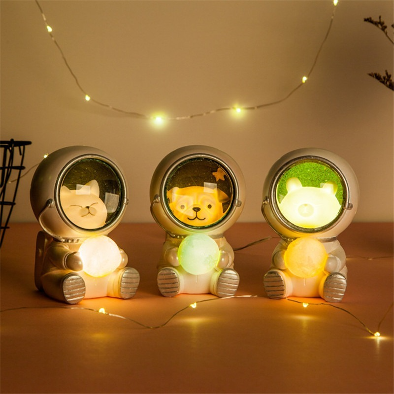 

LED Night Light Nursery Moon Lamps Astronaut Table Decorative Lights Baby Kids Toys Birthday Gift Drop Shipping