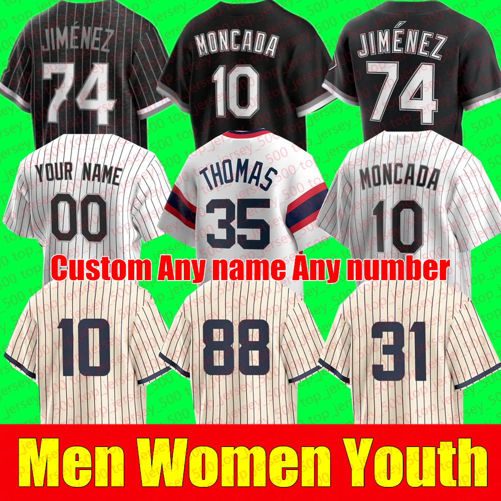 

Custom Men Women Youth ElOY JIMENEZ TIM ANDERSON Baseball Jersey LUIS ROBERT CHICAGOS YOAN MONCADA JOSE ABREU ANDREW VAUGHN YASMANI WHITE SOX GRANDAL KIMBREL, As shown in illustration