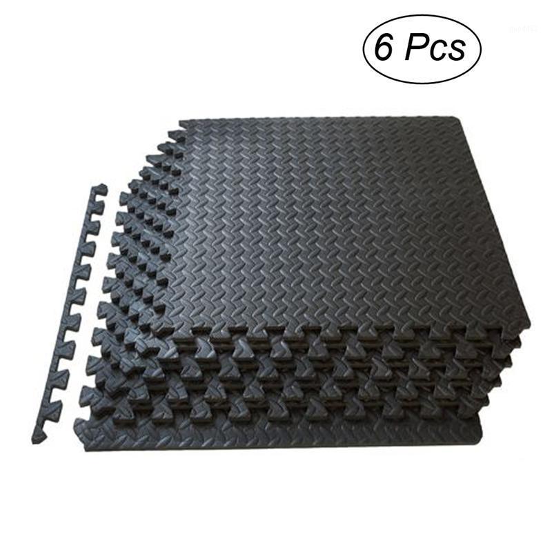 

6pcs EVA Foam Tiles Puzzle Exercise Mat Health And Fitness Interlocking Tiles Floor Protective Cushion For Home Workouts (Black)1