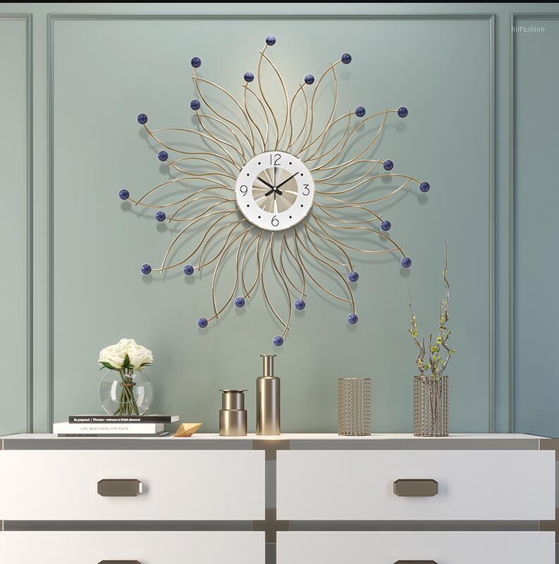 

Nordic Wrought Iron Decorative Clocks Wall Hanging Decoration Crafts Livingroom Home Wall Sticker Ornaments Office Murals1
