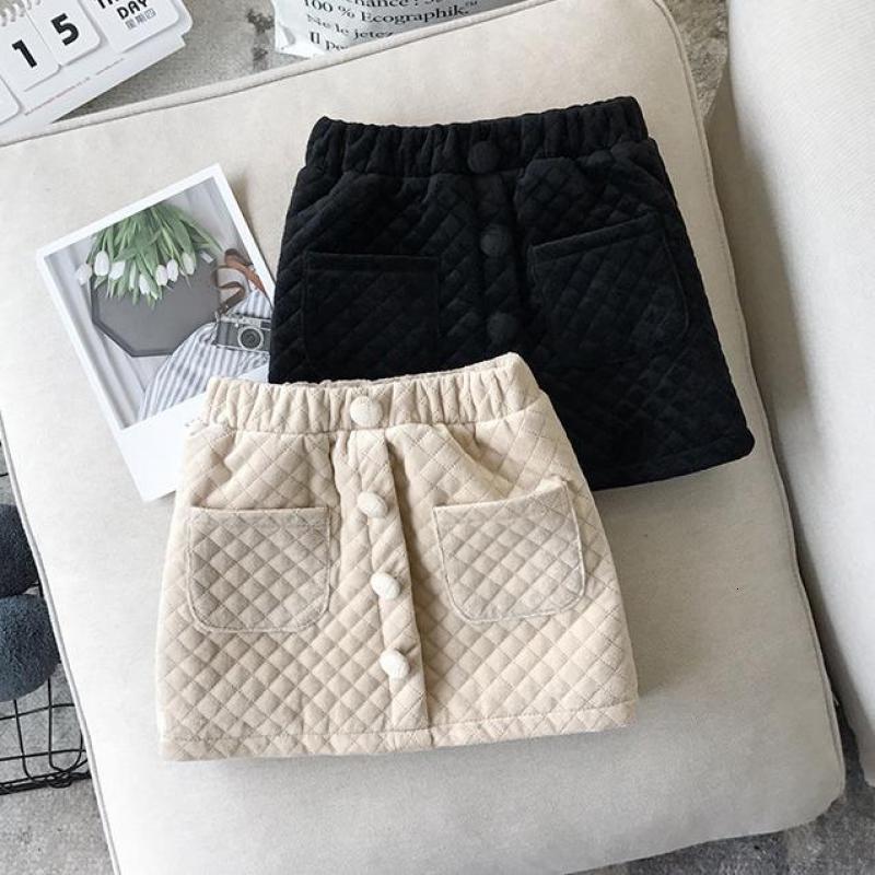 

2021 New Baby Girls Toddler Children Winter Thicken Skirts Cotton Black Warm Veet Skirt Kids Clothes Qth6, 53005white