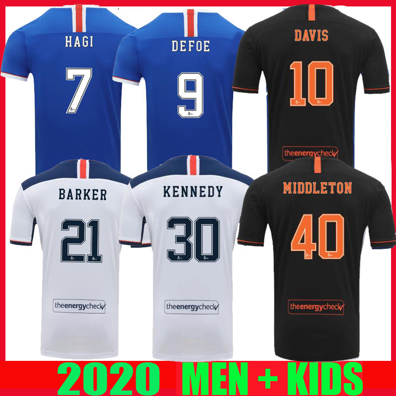 

2020 2021 Glasgow Rangers fc third AWAY Soccer Jerseys 20 21 DEFOE HAGI MORELOS TAVERNIER Rangers white Football Shirts tops Maillot de foot