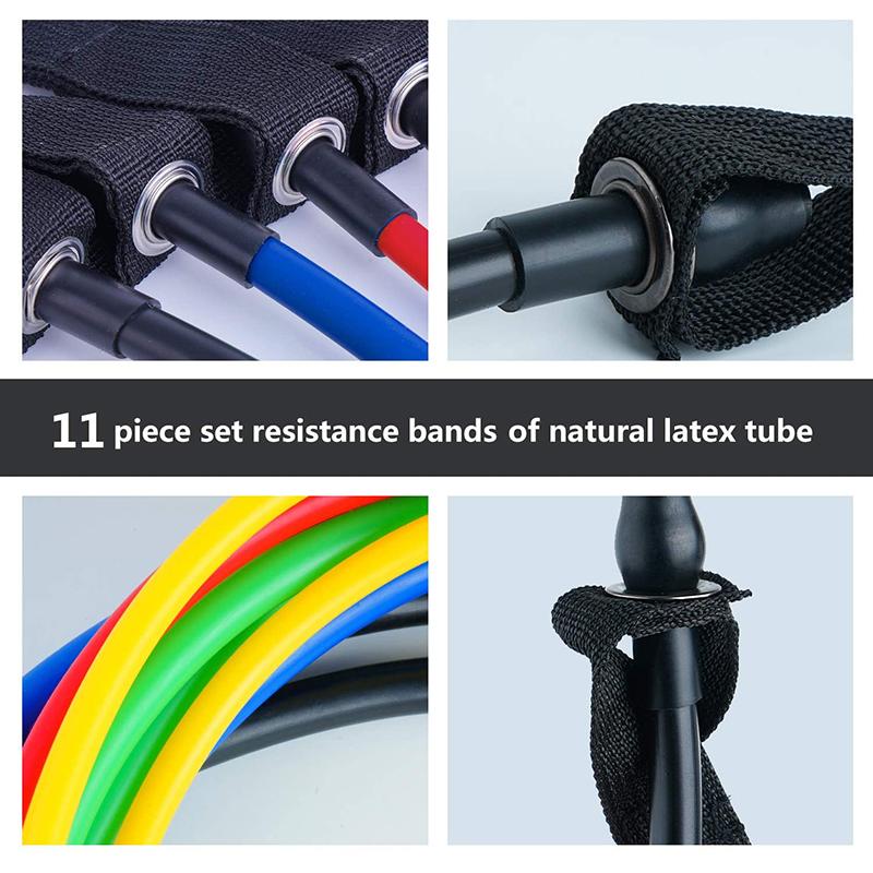 

11PCS 150 lbs Resistance Bands Set Yoga Exercise Fitness Band Rubber Loop Tube Bands Gym Fitness Exercise Pilates Yoga
