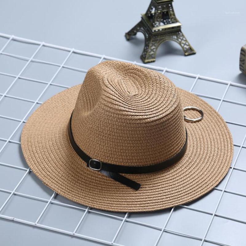 

Summer Large Brim Straw Hat Floppy Wide Brim Sun Cap Bowknot Beach Foldable Hats New jazz Hats for Women bow sun hat1, G261 04