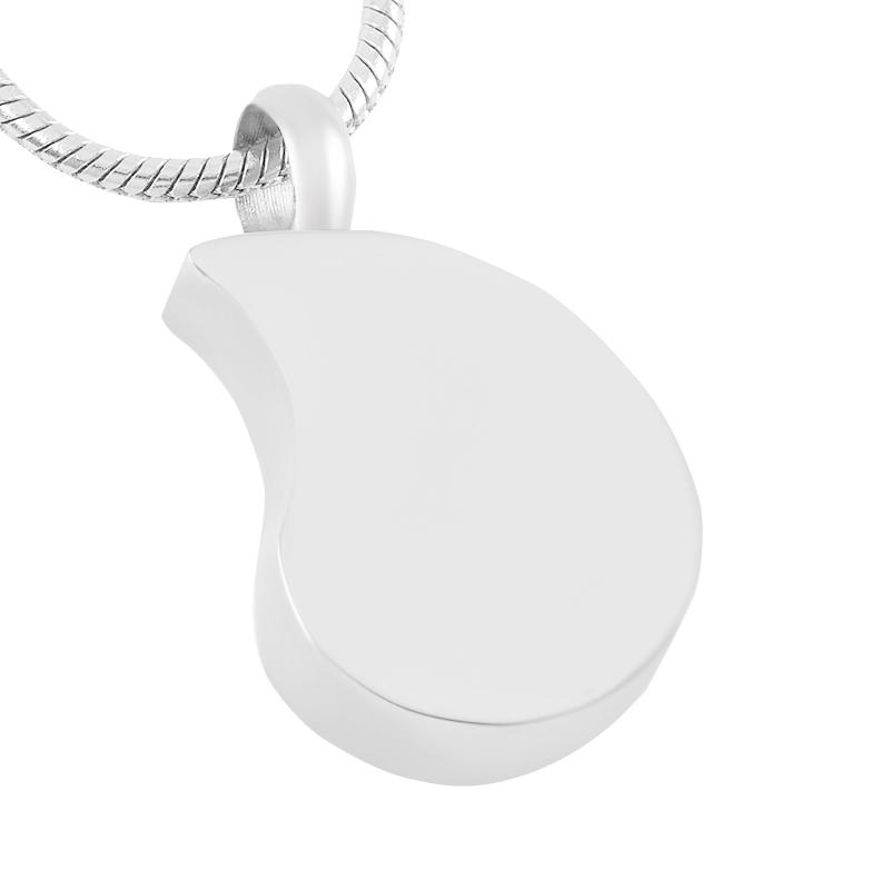 

Wholesale!Clear Teardrop custom design engraved Stainless Steel Pendant Necklace For Ashes Cremation Urns Jewelry Women Gifts