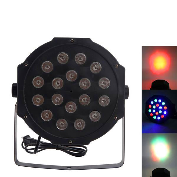 

Hot sale 30W 18-RGB LED Auto / Voice Control premium material Mini Stage Lamp (AC 110-240V) Black *4 wedding party Moving Head Lights