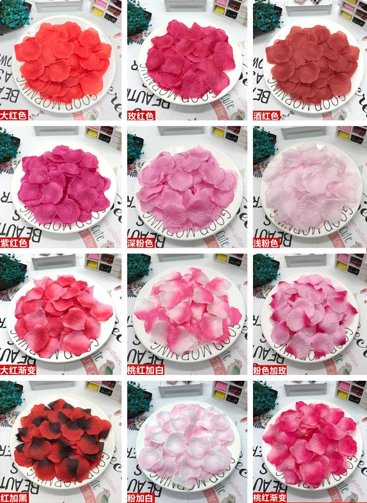 

G006 many colors available fancy elegant 300 pcs/ pack artifical weddding decoration rose petal, White