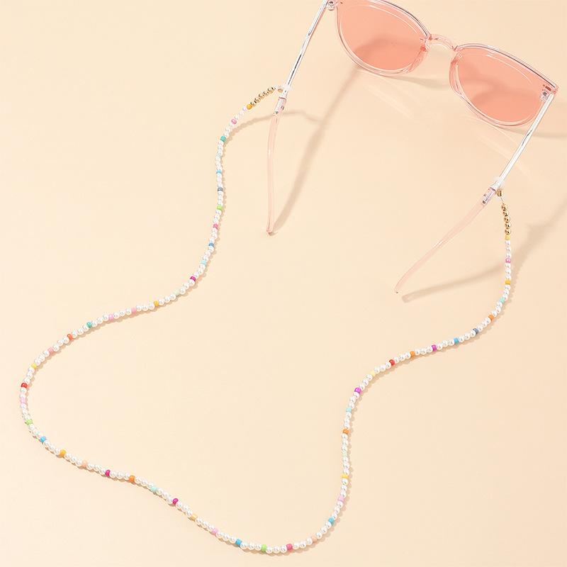 

Bohemian Style Color Beads Imitation Pearls Lanyard Hold Straps Cords Reading Glasses Chain Fashion Women Sunglasses Accessories