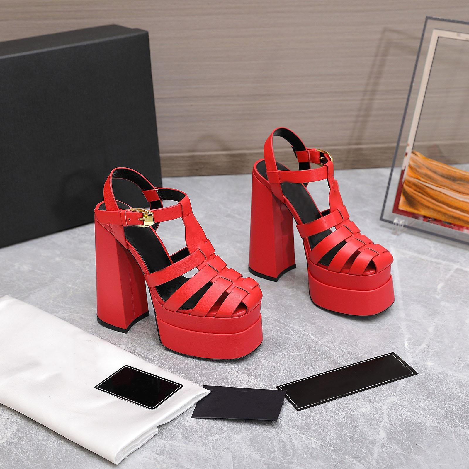 

La Medusa waterproof platform sandals women Muller shoes Medusa aevitas slippers high heels Lasandals intrico Lefu shoe Designer luxury 01, Color 3