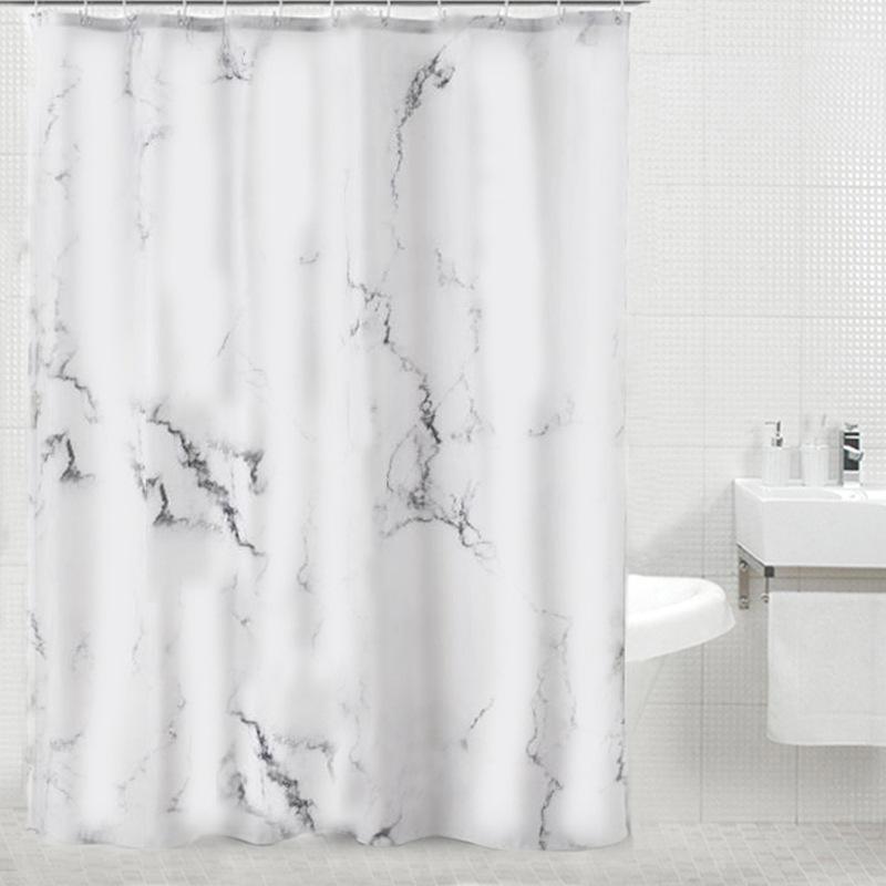 

3D Marble Texture Shower Curtains Polyester Frabic Bath Curtain Waterproof Bathroom Curtain With Hooks Size 180*180cm 180*200cm1