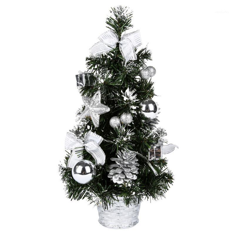 

40cm Gift Party Mini Christmas Tree Office Photo Prop Holiday PVC Art Craft Simulation Home Decor Desktop Ornaments Festival1