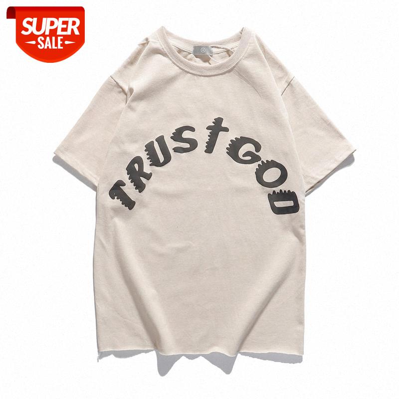 

Sunday Service Circle Print Casual T Shirt Fashion Men Women Street Wear Kanye West Holy Spirit Trust God Loose T Shirt #xt4H, White;black
