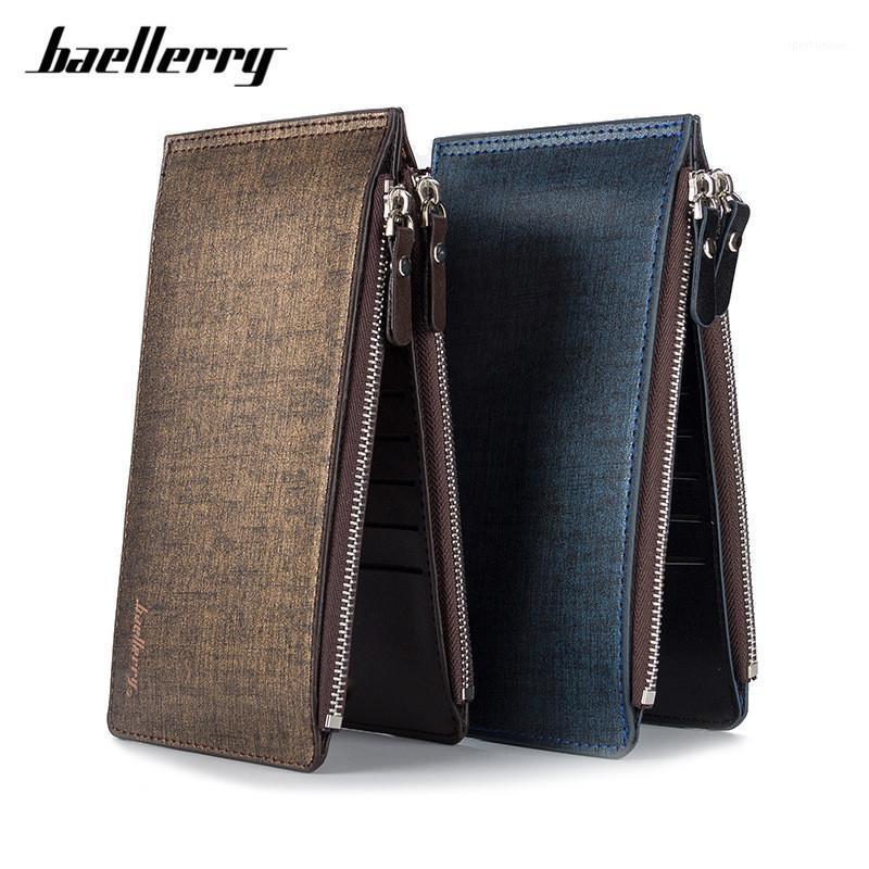 

Baellerry Large Capacity Card Holder Standard Wallet For Men Brand Casual Style Zipper & Hasp Long Clutch Purse Wallets1, Blue