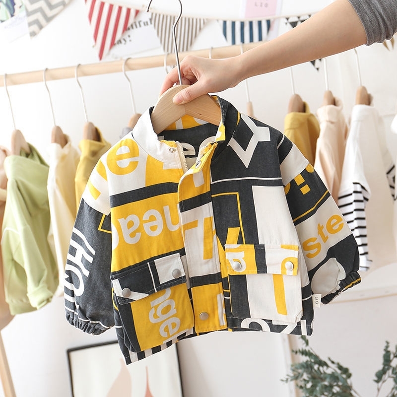 

Children Outwear Autumn Spring Kids Outerwear Coats Cute printe Camouflage Cartoon Jackets Boys Baby Girls Windbreaker 1-5 YEARS 201106, Yh c pinzimu yellow