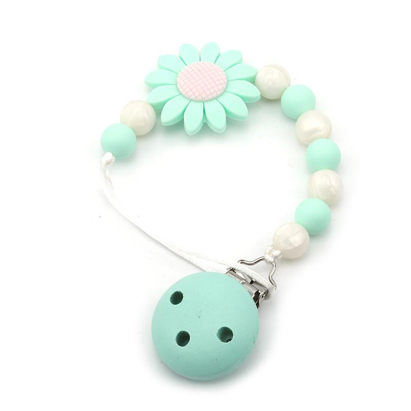 

Baby Pacifier Clip Chains Infant Toddler Crochet Beads Silicone Beads Pacifier Holder Toy Leash Strap Feeding Teether Holder