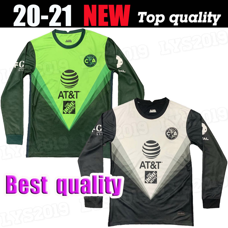 

2020/21 Club América Goalkeeper Long sleeve Soccer Jerseys 20 21 F. VINAS HENRY G. OCHOA RODRIGUEZ América Jersey GIOVANI Football Shirt, Black;yellow