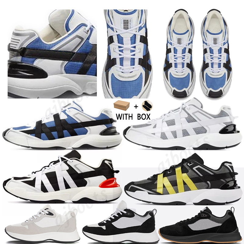 

2022 With Box B25 B24 Casual shoes Oblique Runner Sneaker Men Platform Designers Black White Suede Leather Trainers Mesh Lace-up