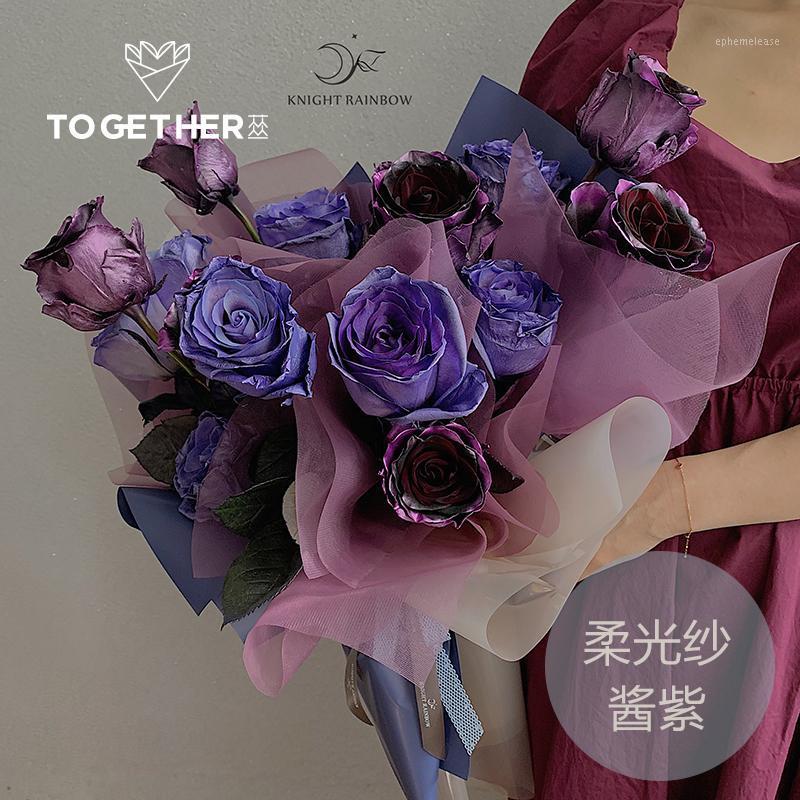 

Glittering GAUZE FLOWER PACKING Floral Wrapping For Florist Supplies DIY Gift Bouquet Decoration Festive1