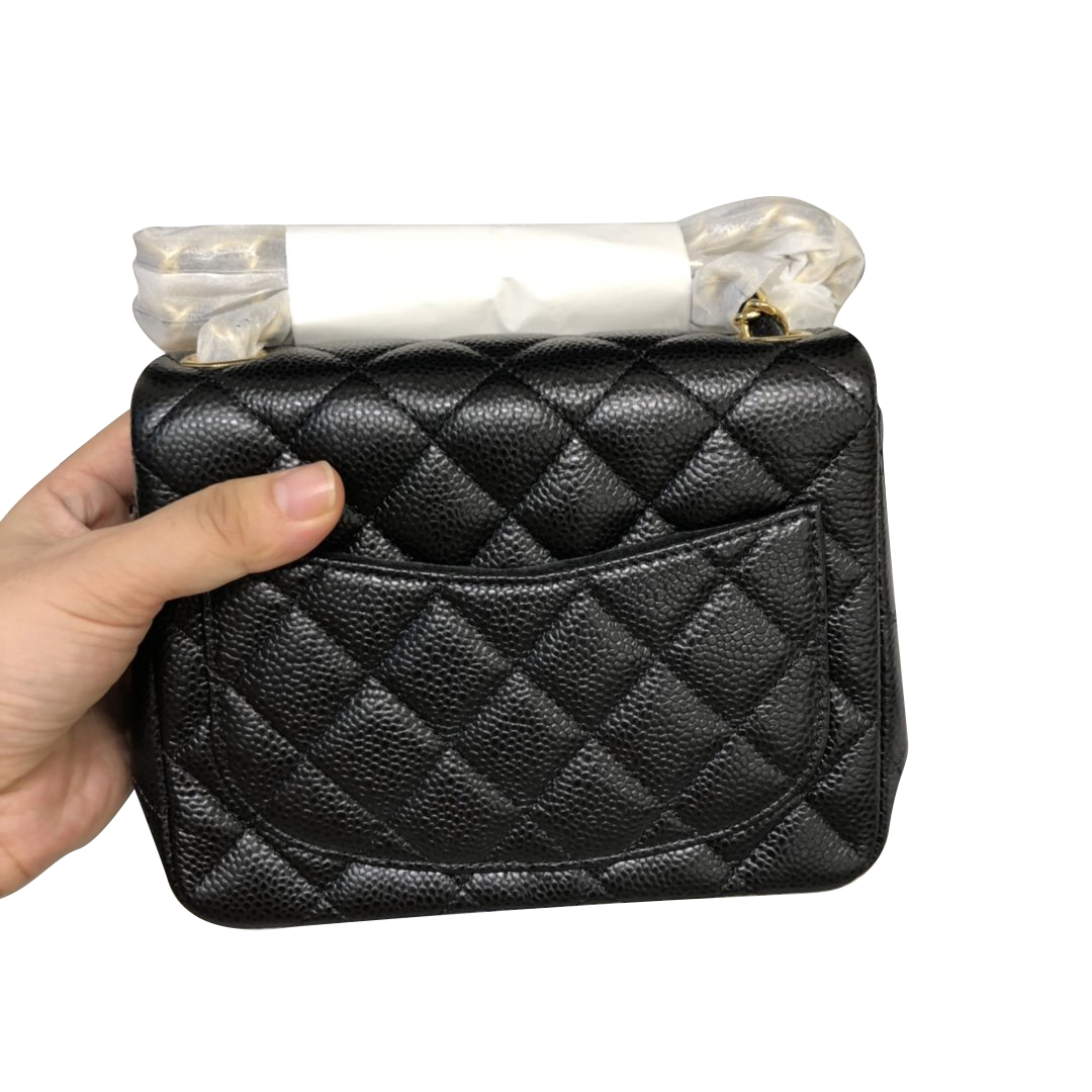 

Woman wallet purse mini square classic flap bags white Lambskin genuine leather gold silver quilted chain shoulder crossbody bag handbags 7a quality purses, Box