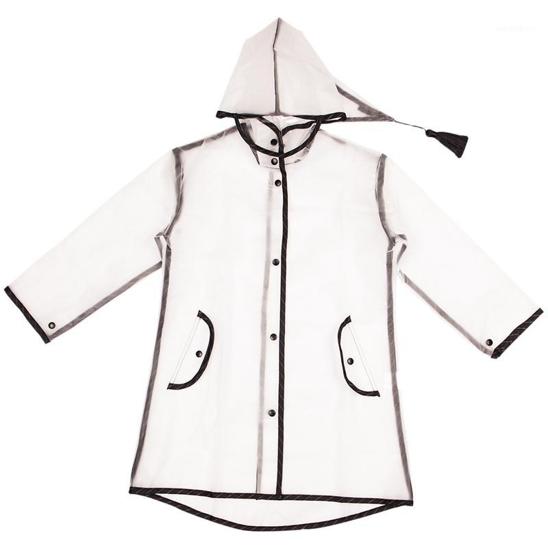 

Children's Hooded Raincoat Lightweight Reusable Waterproof Transparent Fringed Emergency Raincoat1