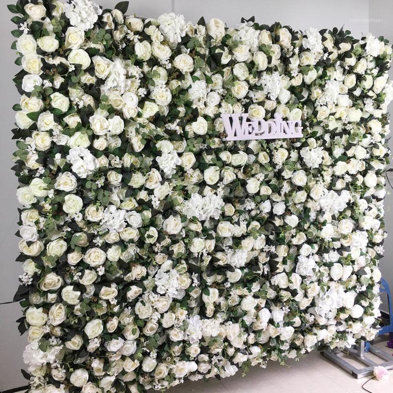 

SPR ivory white 3D Artificial rose peony purple flower wall wedding backdrop party events artificial flower arrangements1
