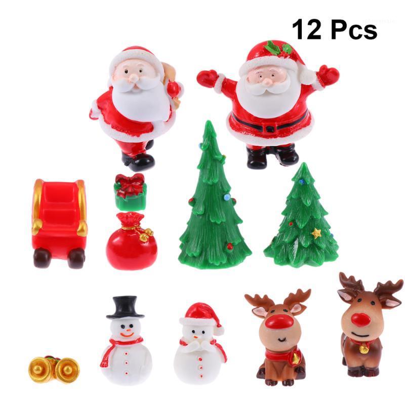 

12pcs Christmas Resin Crafts Creative Resin Crafts Cartoon Scene Decoration Mini Desktop Ornaments for Party Home Shop1