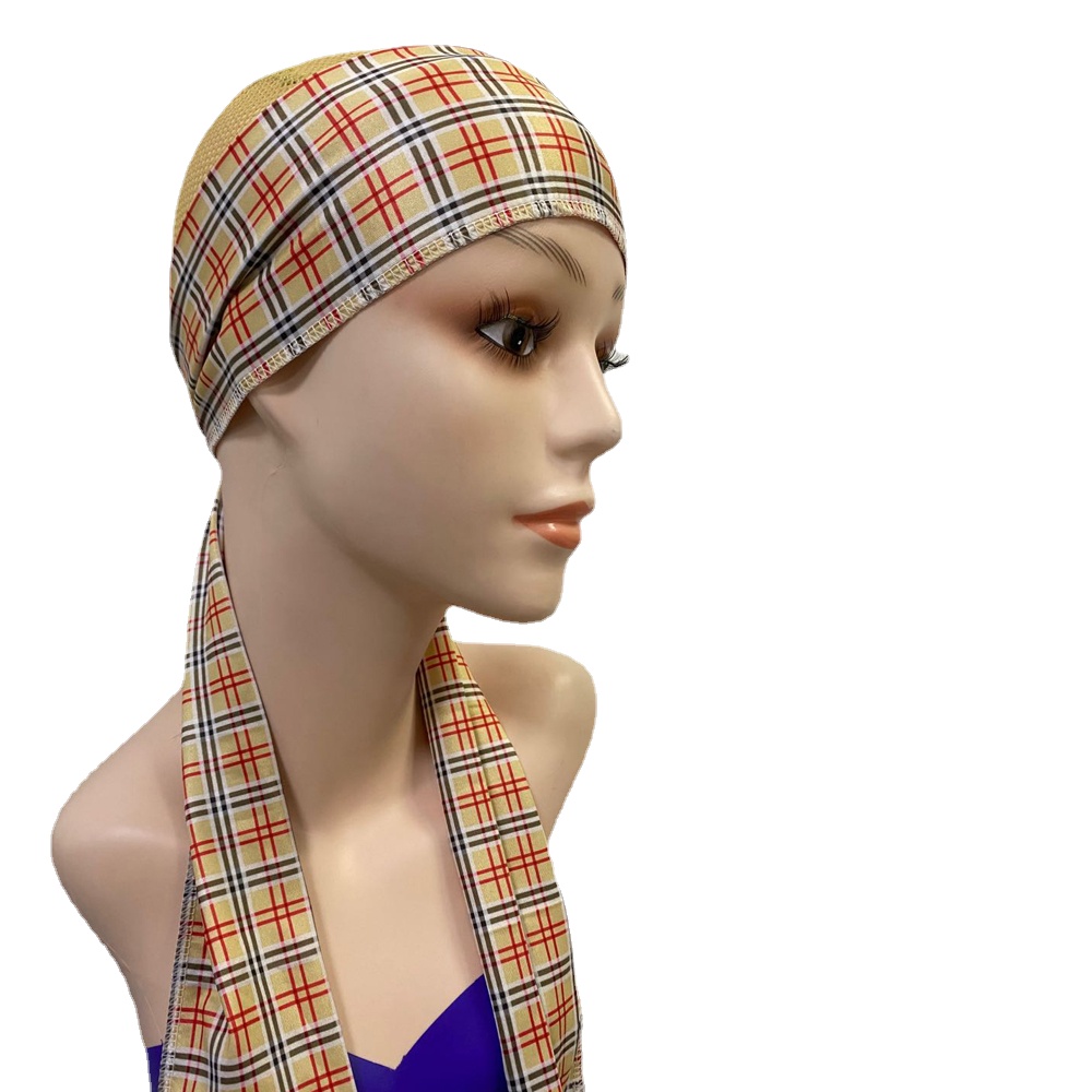 

#21-#40 100color Wholesale Designer Silky Durag Headband Pirate Hat Bandanas for Men and Women Long Tail Durags Du-Rag Bandana Headwrap Hip, Black;brown