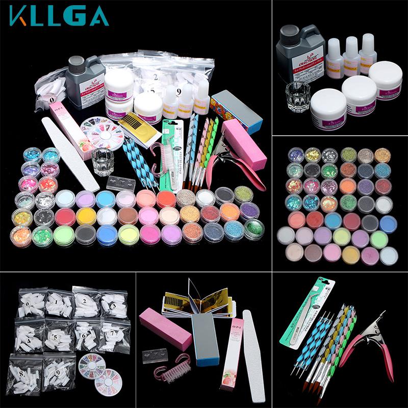 

Nail Art Tool Set Acrylic Full Manicure Set With Nail Light Drill Acrylic Powder Liquid Glitter Polish Polishing Strip