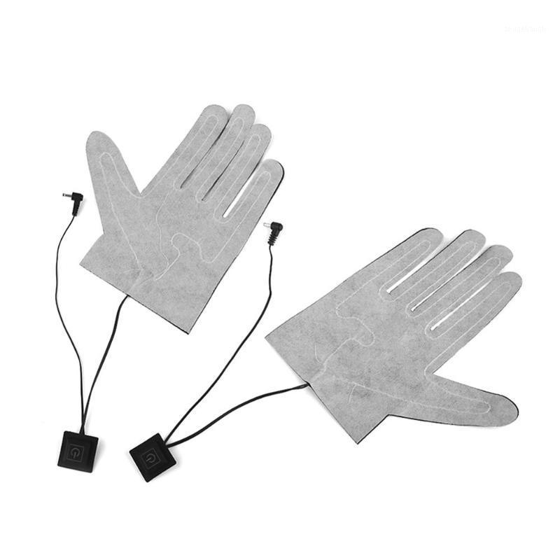 

1pc Five-finger Gloves DC 7.4V interface Electric Heating Pads Lithium Battery Power Supply Three-speed Thermostat Heating sheet1, Black