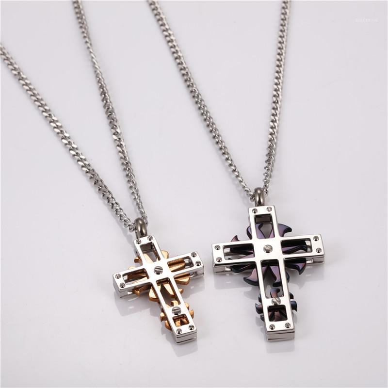 

Punk Cross Necklace 2020 Fashion Jewelry Summer Accessories Stainless Steel Necklace Pendant Neck Chains Choker1